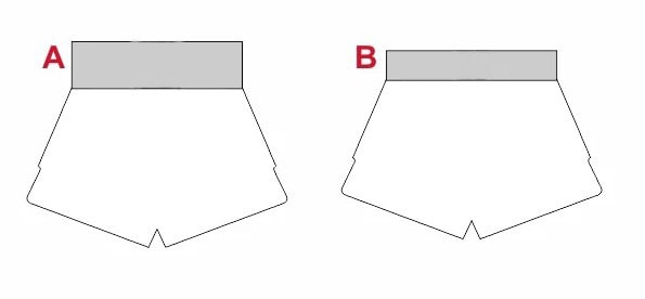 Muay Thai Shorts Waist Band Height