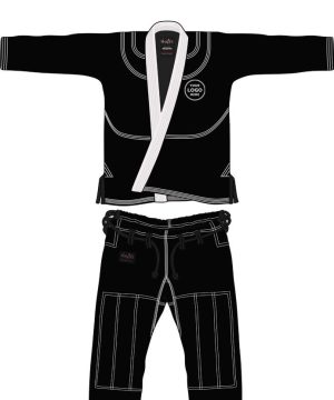 Premium Custom Black Brazilian Jiu-Jitsu Gi with Free Belt and Bag