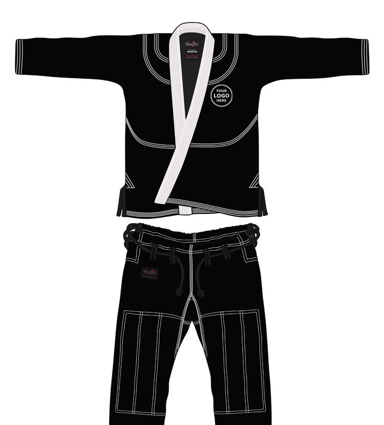 Premium Custom Black Brazilian Jiu-Jitsu Gi with Free Belt and Bag