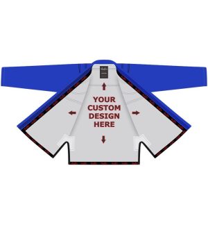BLUE CUSTOM NAME & LOGO BRAZILIAN JIU-JITSU GI with FREE BELT & BAG - Image 5