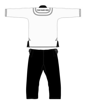 EXCLUSIVE WHITE CUSTOMIZED BJJ GI with FREE BELT & BAG - Image 4