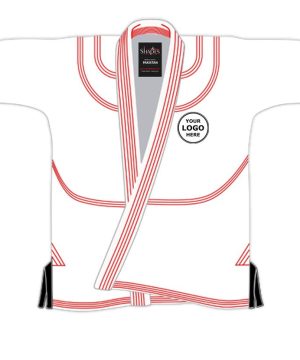 WHITE CUSTOM NAME & LOGO BRAZILIAN JIUJITSU GI with FREE BELT & BAG - Image 3
