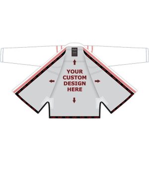 WHITE CUSTOM NAME & LOGO BRAZILIAN JIUJITSU GI with FREE BELT & BAG - Image 5
