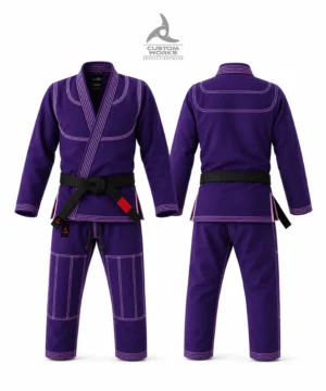 Full Personalized Blue Custom BJJ Gi with custom design options and special or large sizes from Shapes Fightwear