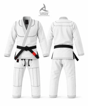 Full Personalized Blue Custom BJJ Gi with custom design options and special or large sizes from Shapes Fightwear