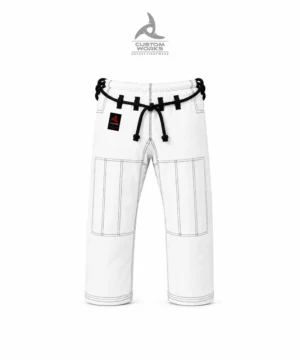 Custom BJJ Gi Pants with personalized fit, adjustable length, and stylish design from Shapes Fightwear